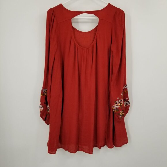 Altar'd State Long Sleeve Embroidered Boho Oversized Tunic Dress Small Festival - Picture 3 of 12